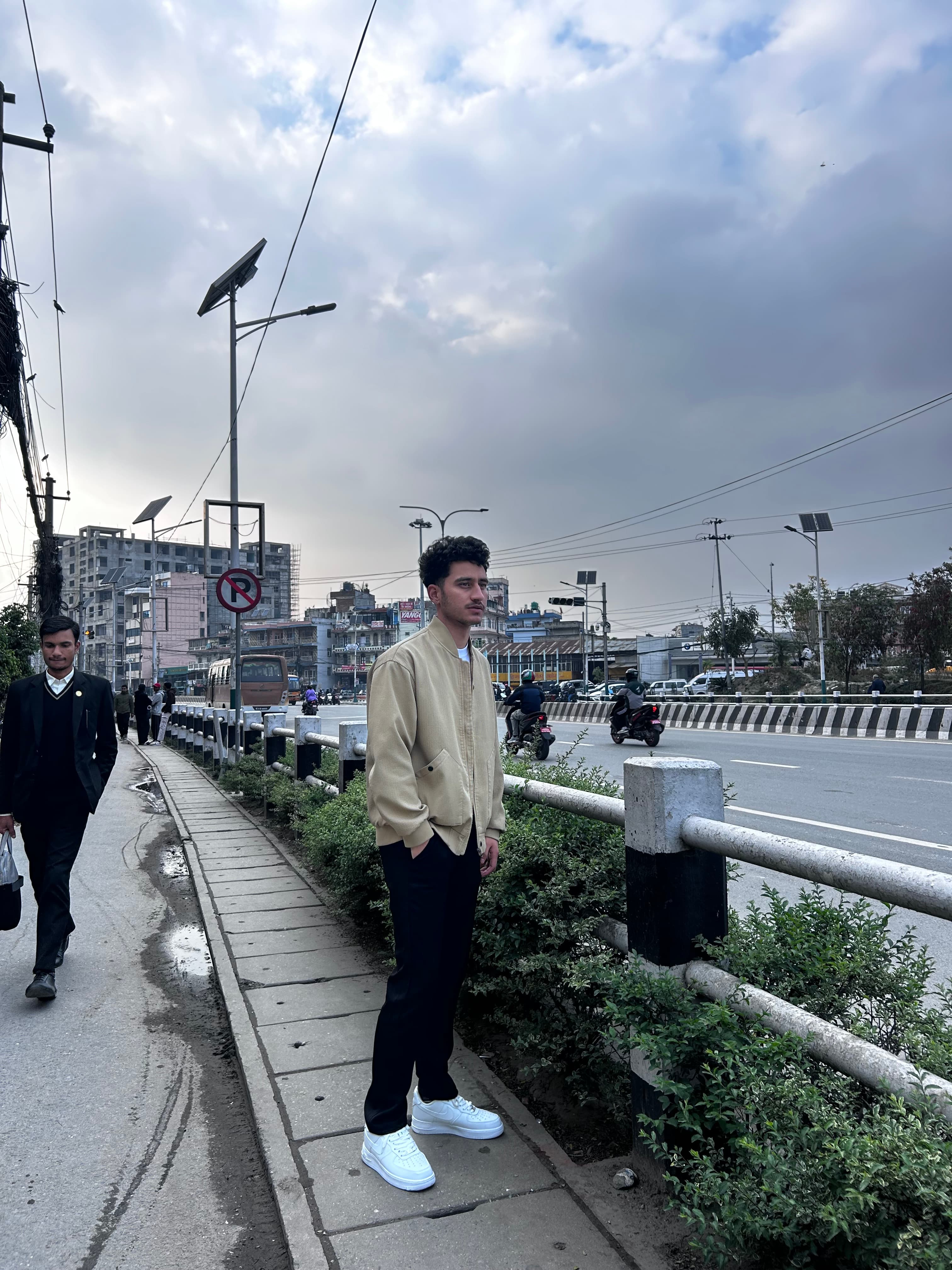Street fashion in urban Kathmandu environment