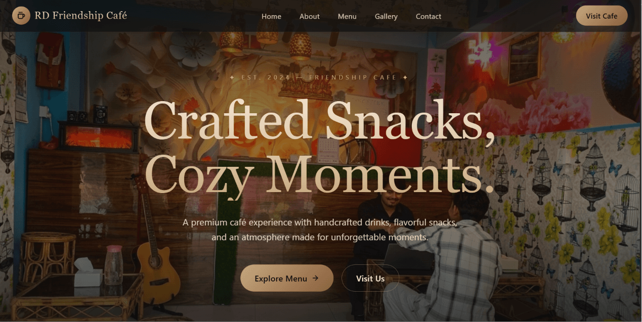 RD Friendship Cafe branding website